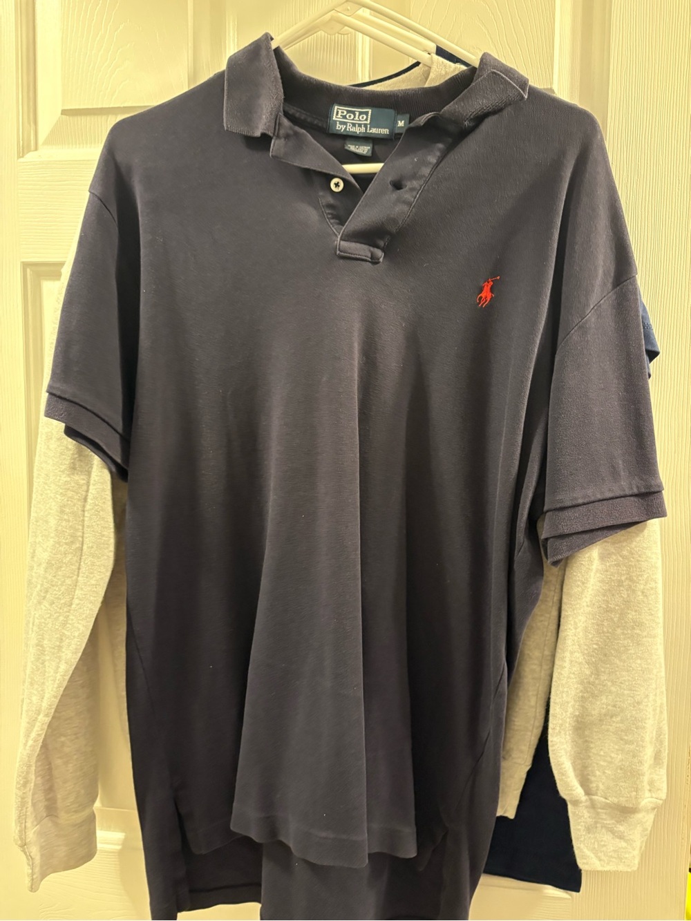 Ralph Lauren Navy Polo with Red Pony Embroidery men’s size medium